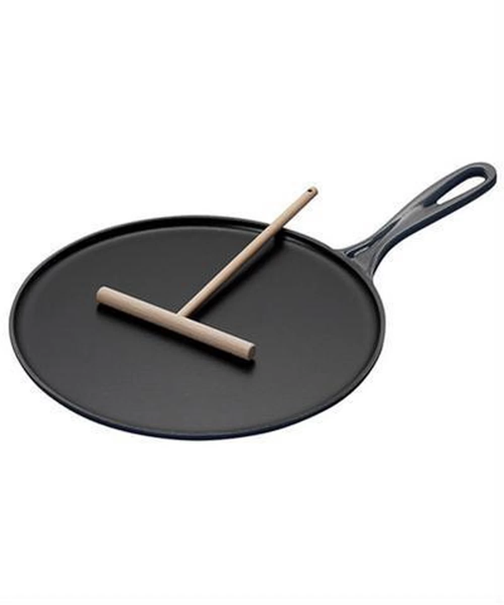 Le Creuset Le Creuster Gietijzeren Pannenkoekpan - Mat Zwart - 27cm 6 Le Creuset Le Creuster Gietijzeren Pannenkoekpan - Mat Zwart - 27cm - Afbeelding 6