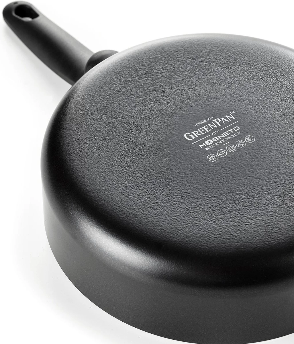 GreenPan Cambridge Hapjespan Met Deksel 28cm - Zwart - Inductie - PFAS-vrij 15 GreenPan Cambridge Hapjespan Met Deksel 28cm - Zwart - Inductie - PFAS-vrij - Afbeelding 15