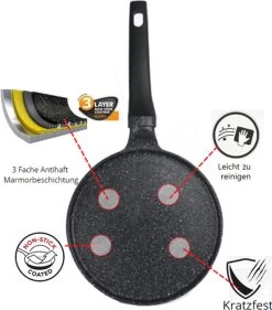 Cheffinger Pannenkoekenpan - Antiaanbaklaag - Krasbestendig - 28cm -Aanbiedingen Tefal Winkel 1054x1200
