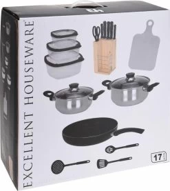 Excellent Houseware 18-delige Keukenset - RVS -Aanbiedingen Tefal Winkel 1069x1200