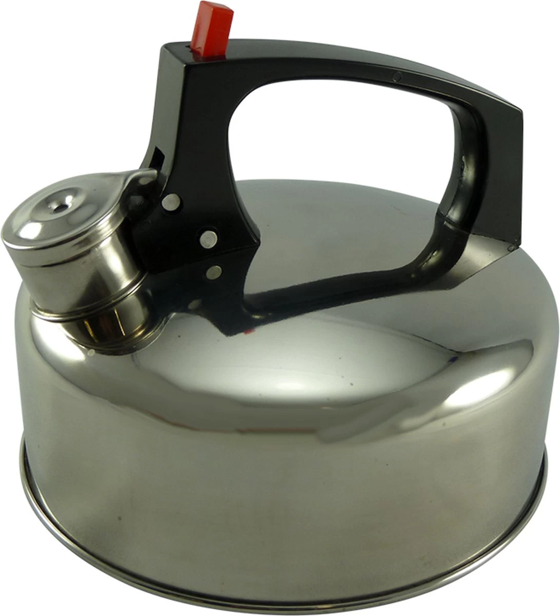 Fluitketel RVS 2 Ltr Met Rode Knop. Alle Warmte Bronnen. 1 Fluitketel RVS 2 Ltr Met Rode Knop. Alle Warmte Bronnen.