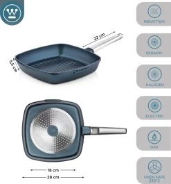 Westinghouse Performance Series - Grillpan Inductie 28cm - Luxe Grillpan - Blauw - Steakpan - Geschikt Voor Alle Warmtebronnen Inclusief Inductie En Ovenbestendig 12 Westinghouse Performance Series - Grillpan Inductie 28cm - Luxe Grillpan - Blauw - Steakpan - Geschikt Voor Alle Warmtebronnen Inclusief Inductie En Ovenbestendig -Aanbiedingen Tefal Winkel 1120x1200 9