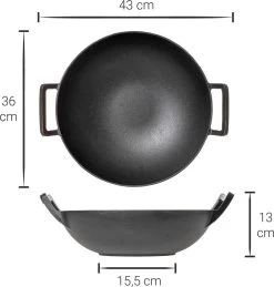 Blackwell Wadjan Wokpan - Gietijzer - 36 Cm - Zwart -Aanbiedingen Tefal Winkel 1144x1200