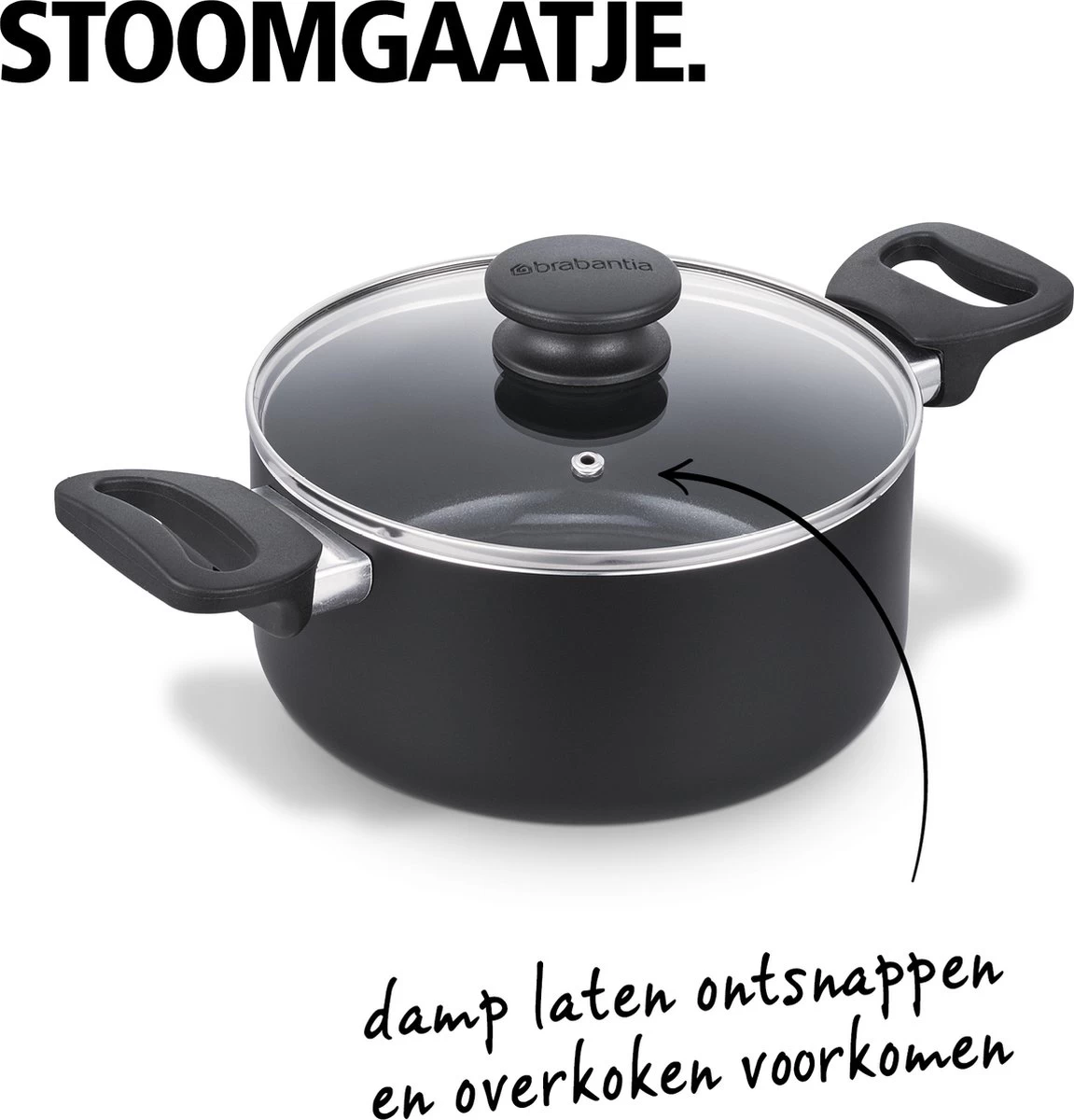 Brabantia Cooking Pleasure Set - 5 Delig - Inductie - Keramische Anti Aanbaklaag - Pfas Vrij 6 Brabantia Cooking Pleasure Set - 5 Delig - Inductie - Keramische Anti Aanbaklaag - Pfas Vrij - Afbeelding 6
