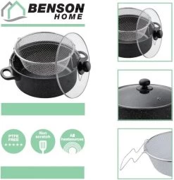 Benson Frituurpan Met Korf - Ø 26 Cm - Carbonstaal Met Marmer Coating 13 Benson Frituurpan Met Korf - Ø 26 Cm - Carbonstaal Met Marmer Coating -Aanbiedingen Tefal Winkel 1162x1200 1