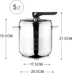 Zilan Easy - Snelkookpan - Pressure Cooker - Geschikt Voor Alle Warmtebronnen Ook Inductie - 4 Liter -Aanbiedingen Tefal Winkel 1189x1200