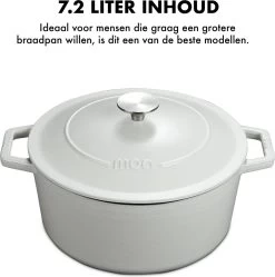 MOA Gietijzeren Braadpan - Inhoud 7,2 Liter - 30CM - Rond - Alle Warmtebronnen - Ook Voor Inductie - Gewicht 7,3 Kg - Wit - C30W 8 MOA Gietijzeren Braadpan - Inhoud 7,2 Liter - 30CM - Rond - Alle Warmtebronnen - Ook Voor Inductie - Gewicht 7,3 Kg - Wit - C30W -Aanbiedingen Tefal Winkel 1192x1200 12