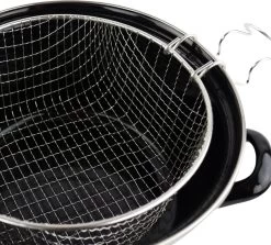 Orange85 Frituurpan - Zwart - Inductie - Emaille - Diameter 24 Cm - Met Draadmand - 3,5 Liter -Aanbiedingen Tefal Winkel 1200x1085 2