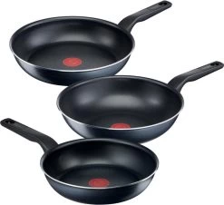Tefal XL Force Pannenset 3 Delig - Kookpannen Ø 24 Cm + Ø 28 Cm & Wokpan Ø 28 Cm - Niet Geschikt Voor Inductie