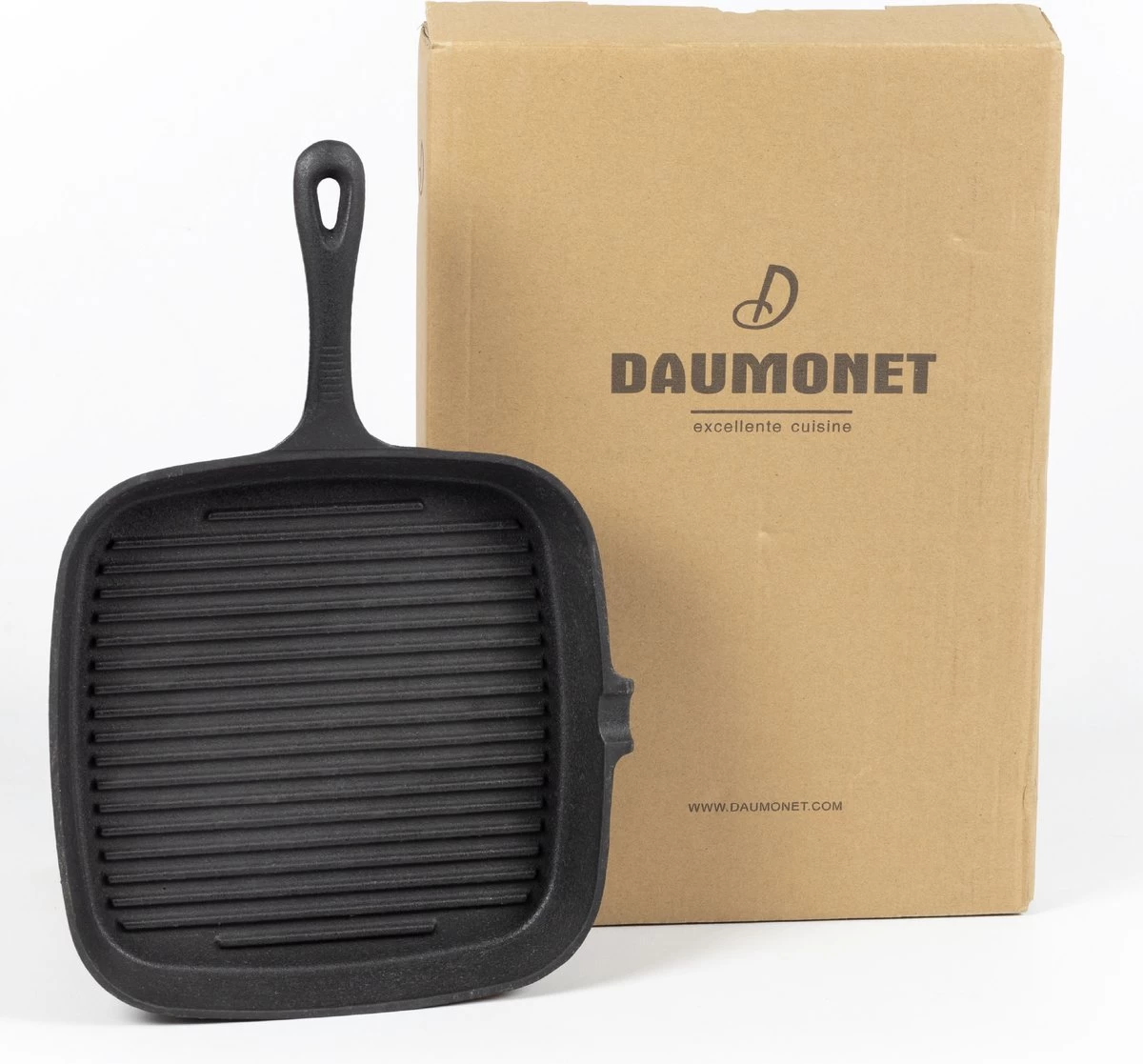 Daumonet Auguste Noir Gietijzeren Grillpan - Steakpan Zwart - PFAS & PFOA Vrij - Vierkant Met Schenktuit - 23,5 Cm - 2 Liter - Emaille - Alle Warmtebronnen - Elektrisch - Gas - Halogeen - Inductie - Keramisch 2 Daumonet Auguste Noir Gietijzeren Grillpan - Steakpan Zwart - PFAS & PFOA Vrij - Vierkant Met Schenktuit - 23,5 Cm - 2 Liter - Emaille - Alle Warmtebronnen - Elektrisch - Gas - Halogeen - Inductie - Keramisch - Afbeelding 2
