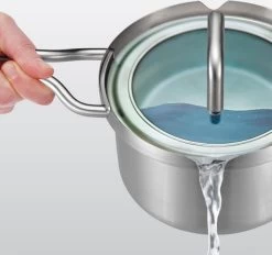 BK-Q-Linair Master Glas Kookpan 18 Cm - RVS - Glazen Deksel - Veilig Afgietsysteem - Inductie -Aanbiedingen Tefal Winkel 1200x1126