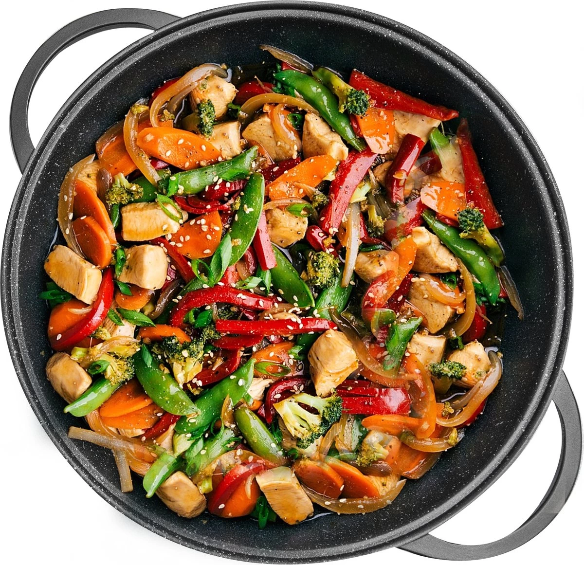 BIKO - Wokpan Ø 36 Cm - Marmeren Coating - Glazen Deksel - Wadjan - Zwart 2 BIKO - Wokpan Ø 36 Cm - Marmeren Coating - Glazen Deksel - Wadjan - Zwart - Afbeelding 2