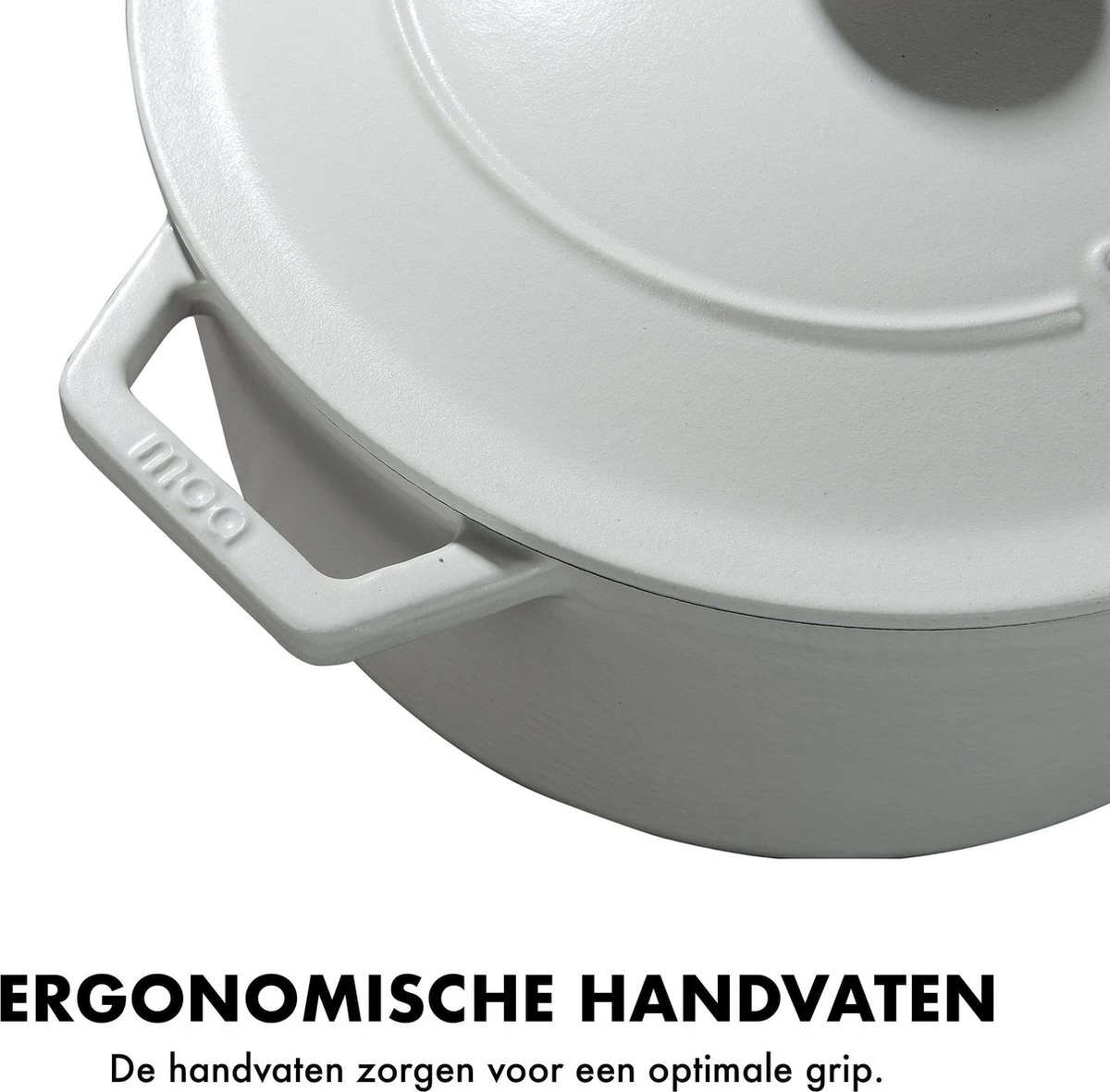 MOA Gietijzeren Braadpan - Inhoud 7,2 Liter - 30CM - Rond - Alle Warmtebronnen - Ook Voor Inductie - Gewicht 7,3 Kg - Wit - C30W 4 MOA Gietijzeren Braadpan - Inhoud 7,2 Liter - 30CM - Rond - Alle Warmtebronnen - Ook Voor Inductie - Gewicht 7,3 Kg - Wit - C30W - Afbeelding 4