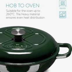 Navaris Gietijzeren Stoofpan Met Deksel- 3,5 Liter Gietijzeren Ovenschaal Van Email - Geschikt Voor Alle Warmtebronnen - Groen 11 Navaris Gietijzeren Stoofpan Met Deksel- 3,5 Liter Gietijzeren Ovenschaal Van Email - Geschikt Voor Alle Warmtebronnen - Groen -Aanbiedingen Tefal Winkel 1200x1189 1