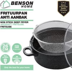Benson Frituurpan Met Korf - Ø 26 Cm - Carbonstaal Met Marmer Coating 14 Benson Frituurpan Met Korf - Ø 26 Cm - Carbonstaal Met Marmer Coating -Aanbiedingen Tefal Winkel 1200x1192 1