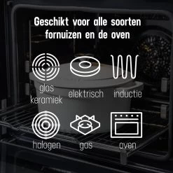 Daumonet Carême Blanc Gietijzeren Braadpan - Sudderpan Wit - Rond - Ø 26 Cm - 4,4 Liter - 100% PFAS & PFOA Vrij - Emaille - Geschikt Voor Alle Warmtebronnen - Elektrisch - Gas - Halogeen - Inductie - Keramisch - Vaatwasserbestendig -Aanbiedingen Tefal Winkel 1200x1200 1013