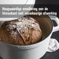 Daumonet Carême Blanc Gietijzeren Braadpan - Sudderpan Wit - Rond - Ø 26 Cm - 4,4 Liter - 100% PFAS & PFOA Vrij - Emaille - Geschikt Voor Alle Warmtebronnen - Elektrisch - Gas - Halogeen - Inductie - Keramisch - Vaatwasserbestendig -Aanbiedingen Tefal Winkel 1200x1200 1014