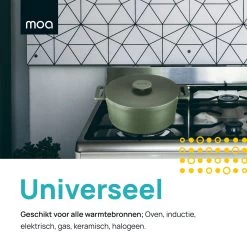 MOA Gietijzeren Braadpan - Inhoud 4,75 Liter - 26CM - Rond - Alle Warmtebronnen - Ook Voor Inductie - Gewicht 5,8 Kg - Olijfgroen - MC26OG -Aanbiedingen Tefal Winkel 1200x1200 1047