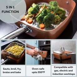 Nuovva Koperen Frituurpan, Met Diepe Zijkanten & Deksel -Aanbiedingen Tefal Winkel 1200x1200 1174