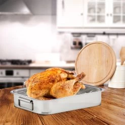 Relaxdays Braadslede Met Rooster - Edelstaal - Ovenschaal - Braadpan - Braadslee - Zilver - L -Aanbiedingen Tefal Winkel 1200x1200 1261
