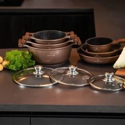 Herenthal Inductie Pannenset- Luxe 10-delige Koekenpannenset - Voor Alle Warmtebronnen - Met Glazen Deksels - Koper -Aanbiedingen Tefal Winkel 1200x1200 21