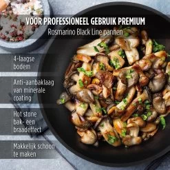 Rosmarino Black Line - Wokpan - Ø30cm - 100% PFAS & PFOA Vrij - Gegoten Aluminium - Non-stick Minerale Coating - Ergonomische Handgreep - Geschikt Voor Alle Warmtebronnen & Vaatwasser 26 Rosmarino Black Line - Wokpan - Ø30cm - 100% PFAS & PFOA Vrij - Gegoten Aluminium - Non-stick Minerale Coating - Ergonomische Handgreep - Geschikt Voor Alle Warmtebronnen & Vaatwasser -Aanbiedingen Tefal Winkel 1200x1200 215
