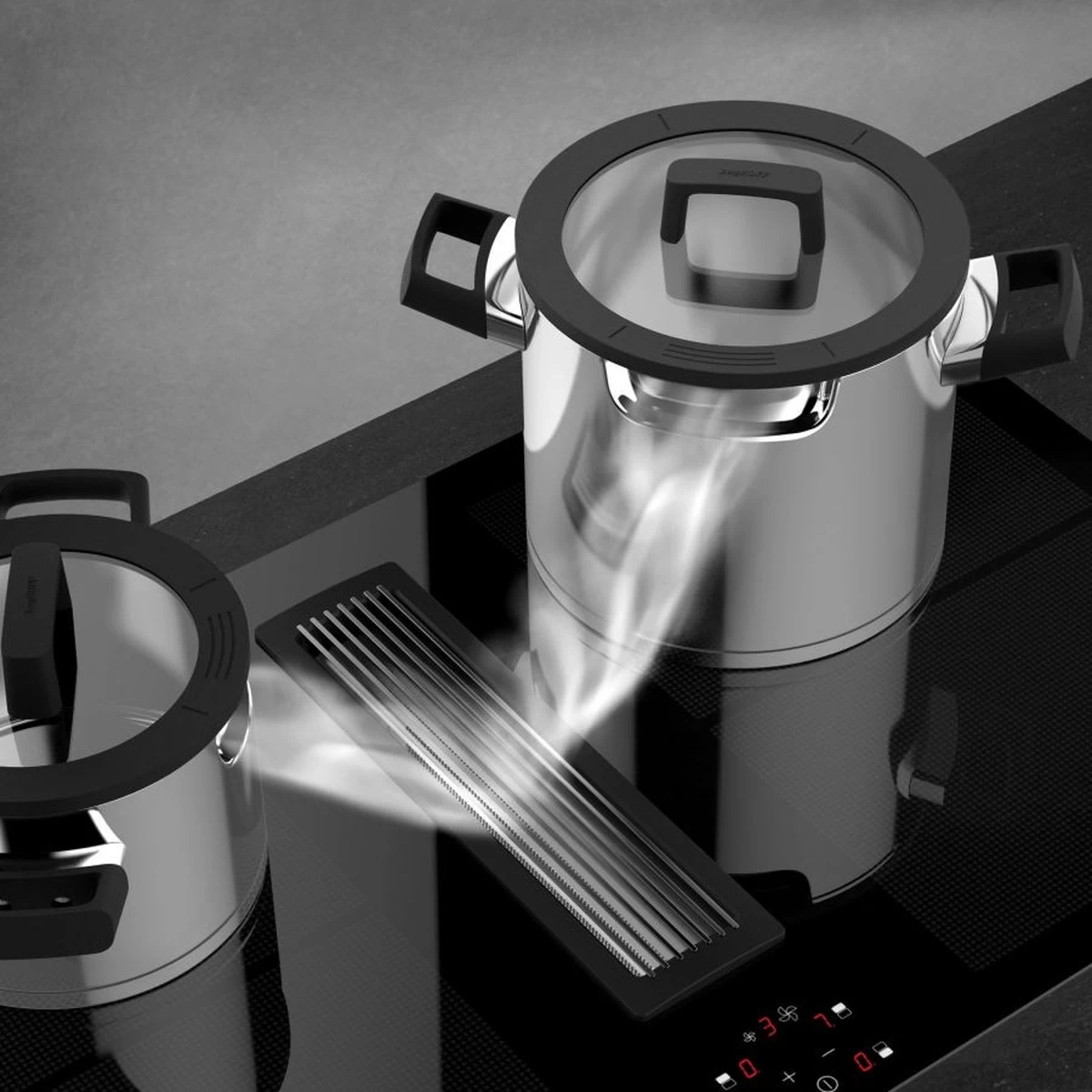 BergHOFF GEM Downdraft Pannenset - 7 Delige Set - 4 Pannen 12 BergHOFF GEM Downdraft Pannenset - 7 Delige Set - 4 Pannen - Afbeelding 12