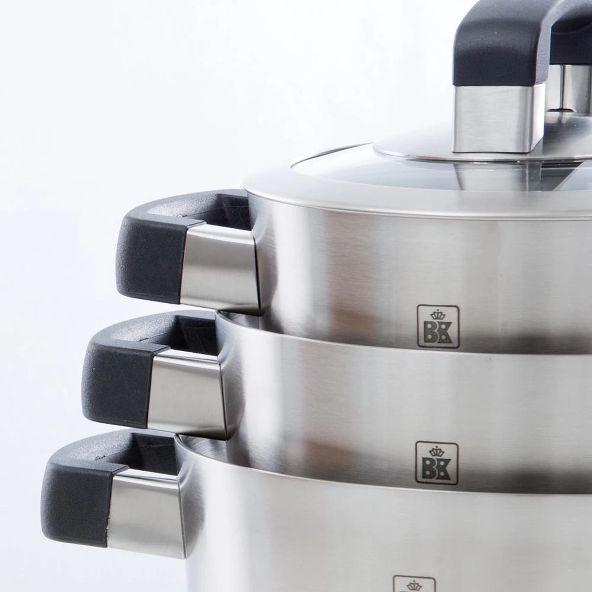 BK Conical Cool Glas Pannenset - 4-delig - RVS - Glazen Deksel - Inductie 11 BK Conical Cool Glas Pannenset - 4-delig - RVS - Glazen Deksel - Inductie - Afbeelding 11