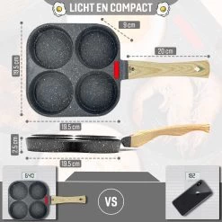 W&Z® Pannenkoekenpan Inductie - Pancake Pan - Omeletpan - Omeletmaker -Eierpan- Anti Aanbak - 4 Vakjes 11 W&Z® Pannenkoekenpan Inductie - Pancake Pan - Omeletpan - Omeletmaker -Eierpan- Anti Aanbak - 4 Vakjes -Aanbiedingen Tefal Winkel 1200x1200 498