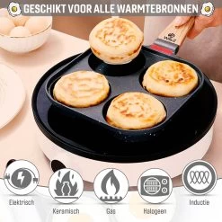 W&Z® Pannenkoekenpan Inductie - Pancake Pan - Omeletpan - Omeletmaker -Eierpan- Anti Aanbak - 4 Vakjes 14 W&Z® Pannenkoekenpan Inductie - Pancake Pan - Omeletpan - Omeletmaker -Eierpan- Anti Aanbak - 4 Vakjes -Aanbiedingen Tefal Winkel 1200x1200 501