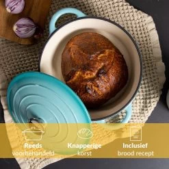 Chefarone Gietijzeren Pan - Braadpan Inclusief Deksel - Geschikt Voor Alle Warmtebronnen - Geëmailleerd Blauw 11 Chefarone Gietijzeren Pan - Braadpan Inclusief Deksel - Geschikt Voor Alle Warmtebronnen - Geëmailleerd Blauw -Aanbiedingen Tefal Winkel 1200x1200 525