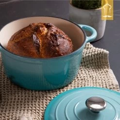 Chefarone Gietijzeren Pan - Braadpan Inclusief Deksel - Geschikt Voor Alle Warmtebronnen - Geëmailleerd Blauw 15 Chefarone Gietijzeren Pan - Braadpan Inclusief Deksel - Geschikt Voor Alle Warmtebronnen - Geëmailleerd Blauw -Aanbiedingen Tefal Winkel 1200x1200 529