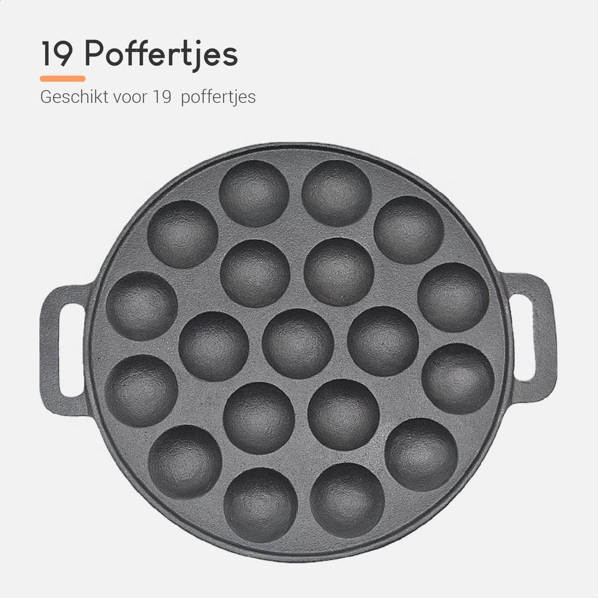 Ocina Poffertjespan– 19 Poffertjes – Poffertjesmaker – Poffertjespan Inductie – Poffertjespan Electrisch – Gietijzeren Pan – Inclusief Warmtebestendige Handvaten– Gratis Receptenboek 5 Ocina Poffertjespan– 19 Poffertjes – Poffertjesmaker – Poffertjespan Inductie – Poffertjespan Electrisch – Gietijzeren Pan – Inclusief Warmtebestendige Handvaten– Gratis Receptenboek - Afbeelding 5