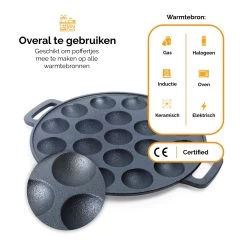 CuisiNoon® Poffertjespan Premium - Complete Poffertjesmaker Set - Inclusief Bakboek -Aanbiedingen Tefal Winkel 1200x1200 568
