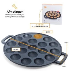 CuisiNoon® Poffertjespan Premium - Complete Poffertjesmaker Set - Inclusief Bakboek -Aanbiedingen Tefal Winkel 1200x1200 569