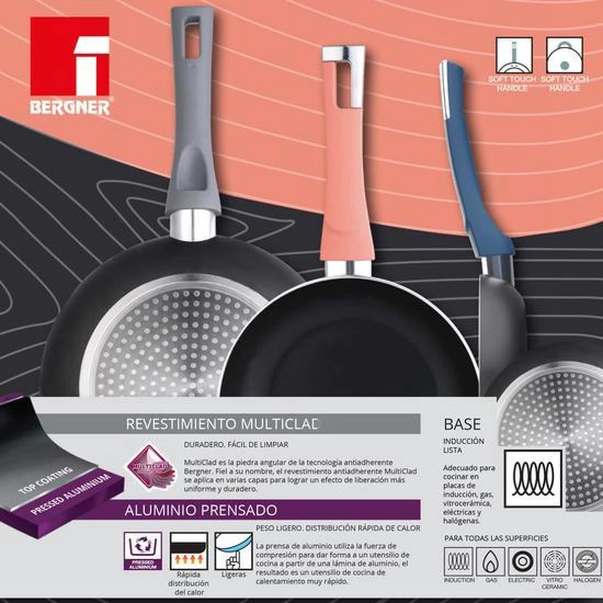 Bergner Koekenpannenset Nordica - Inductie 4 Bergner Koekenpannenset Nordica - Inductie - Afbeelding 4