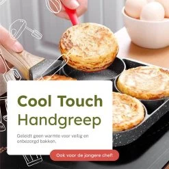 Merkloos Pancake Pan - Omeletpan - Eierpan - Anti Aanbaklaag - PFAS Vrij - Pancake Maker - Geschikt Voor Alle Warmtebronnen - Inductie Pannen -Aanbiedingen Tefal Winkel 1200x1200 674