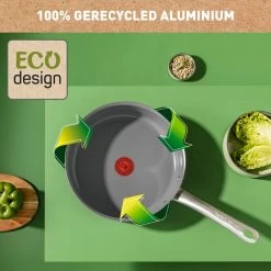 Tefal Renew+ Keramische Hapjespan - Ø 24 Cm - Met Deksel -Aanbiedingen Tefal Winkel 1200x1200 781