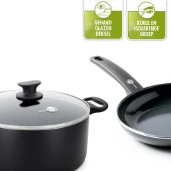 GreenPan Cambridge Hapjespan Met Deksel 28cm - Zwart - Inductie - PFAS-vrij 36 GreenPan Cambridge Hapjespan Met Deksel 28cm - Zwart - Inductie - PFAS-vrij -Aanbiedingen Tefal Winkel 1200x1200 795