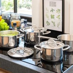 Sola Pannenset Blizz - 4 Delig - Ø Cm - Zilver - RVS - Sandwichbodem -Aanbiedingen Tefal Winkel 1200x1200 84