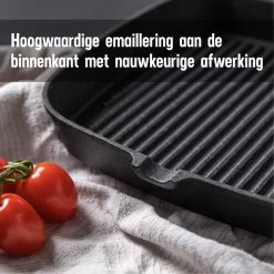 Daumonet Auguste Noir Gietijzeren Grillpan - Steakpan Zwart - PFAS & PFOA Vrij - Vierkant Met Schenktuit - 23,5 Cm - 2 Liter - Emaille - Alle Warmtebronnen - Elektrisch - Gas - Halogeen - Inductie - Keramisch 15 Daumonet Auguste Noir Gietijzeren Grillpan - Steakpan Zwart - PFAS & PFOA Vrij - Vierkant Met Schenktuit - 23,5 Cm - 2 Liter - Emaille - Alle Warmtebronnen - Elektrisch - Gas - Halogeen - Inductie - Keramisch -Aanbiedingen Tefal Winkel 1200x1200 844