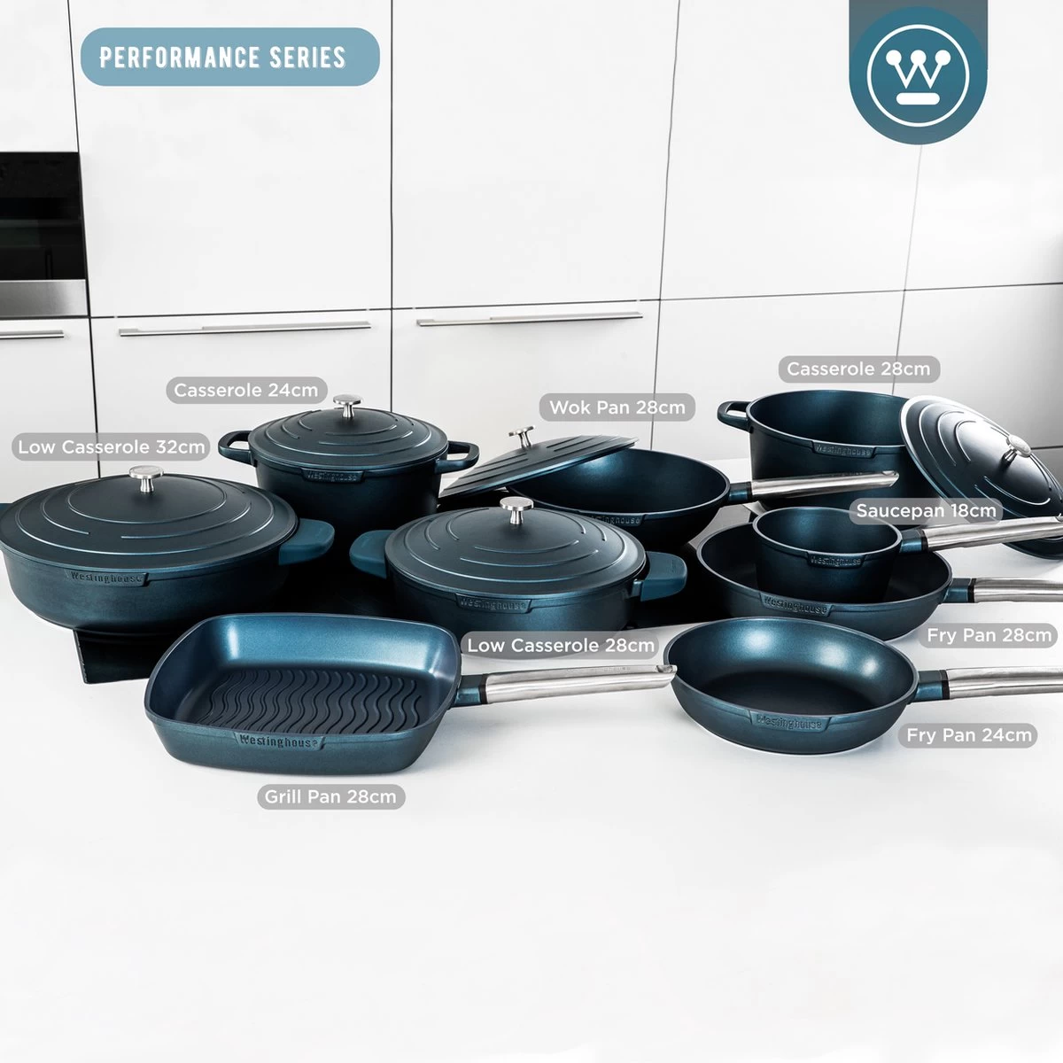 Westinghouse Performance Series - Grillpan Inductie 28cm - Luxe Grillpan - Blauw - Steakpan - Geschikt Voor Alle Warmtebronnen Inclusief Inductie En Ovenbestendig 6 Westinghouse Performance Series - Grillpan Inductie 28cm - Luxe Grillpan - Blauw - Steakpan - Geschikt Voor Alle Warmtebronnen Inclusief Inductie En Ovenbestendig - Afbeelding 6