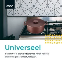 MOA Gietijzeren Braadpan - Inhoud 4,75 Liter - 26CM - Rond - Alle Warmtebronnen - Ook Voor Inductie - Gewicht 5,8 Kg - Bordeaux Rood - MC26BR -Aanbiedingen Tefal Winkel 1200x1200 918