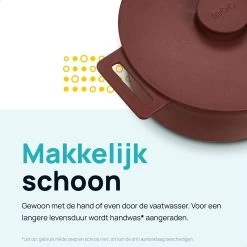 MOA Gietijzeren Braadpan - Inhoud 4,75 Liter - 26CM - Rond - Alle Warmtebronnen - Ook Voor Inductie - Gewicht 5,8 Kg - Bordeaux Rood - MC26BR -Aanbiedingen Tefal Winkel 1200x1200 920