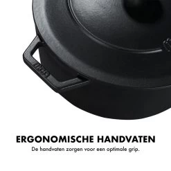 MOA Gietijzeren Braadpan - Inhoud 5,7 Liter - 26CM - Rond - Alle Warmtebronnen - Ook Voor Inductie - Gewicht 5,8 Kg - Zwart - C26B -Aanbiedingen Tefal Winkel 1200x1200 937
