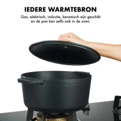 MOA Gietijzeren Braadpan - Inhoud 5,7 Liter - 26CM - Rond - Alle Warmtebronnen - Ook Voor Inductie - Gewicht 5,8 Kg - Zwart - C26B -Aanbiedingen Tefal Winkel 1200x1200 940