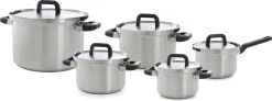 BK Flow Cool Pannenset - 5-delig - Veilig Afgietsysteem -Aanbiedingen Tefal Winkel 1200x446