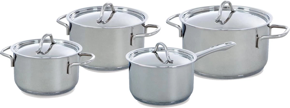 BK Profiline Pannenset - 4-delig - RVS - Inductie 1 BK Profiline Pannenset - 4-delig - RVS - Inductie