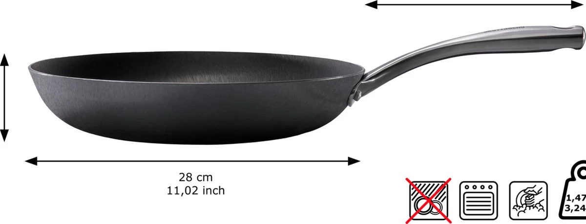 Skottsberg Koekenpan Cast Iron 28 Cm Gietijzer 5 Skottsberg Koekenpan Cast Iron 28 Cm Gietijzer - Afbeelding 5
