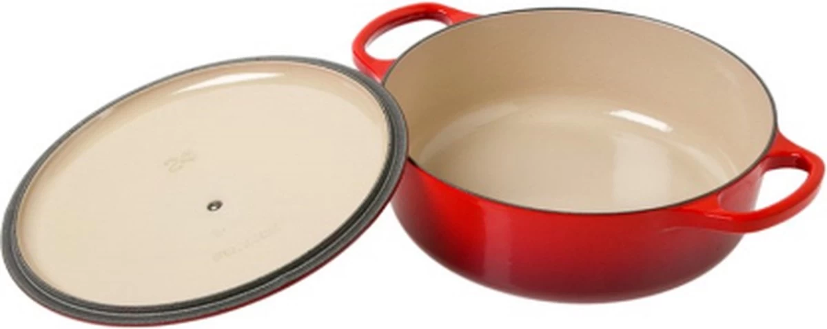 Le Creuset - Gietijzeren - Lage Braadpan - 24cm - Kersenrood 18 Le Creuset - Gietijzeren - Lage Braadpan - 24cm - Kersenrood - Afbeelding 18